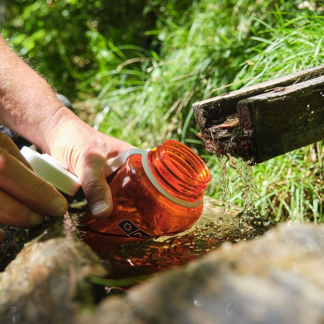 Erfrischung beim Wandern